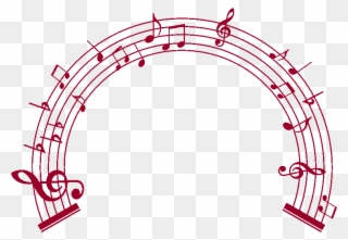 Free High Resolution Graphics And Clip Art - Musical Notes Half Circle - Png Download
