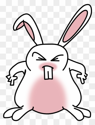 Free To Use Public Domain Easter Clip Art - Angry Bunny Clipart - Png Download