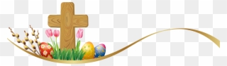 Easter Eggs And Cross Clipart