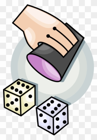 Casino Gambler Hand Rolls Vector Image Illustration - Clipart Roll The Dice - Png Download