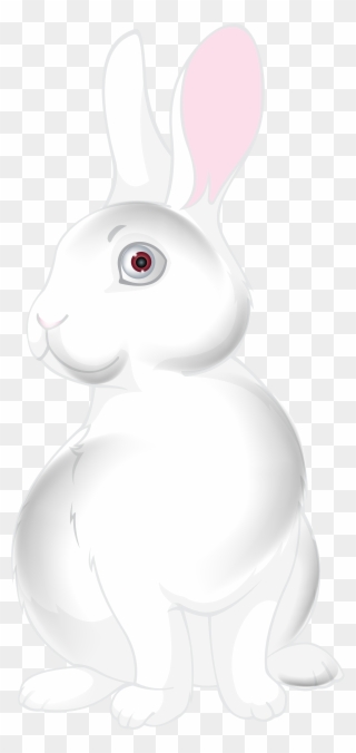 White Bunny Cartoon Png Clip Art Image - Rabbit Transparent Png