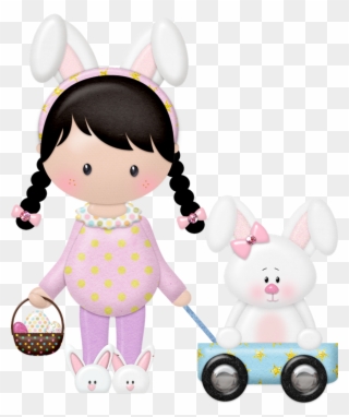 B *✿* Easter Blessings Rabbit Clipart, Cute Clipart, - Menina Coelhinha Png Transparent Png