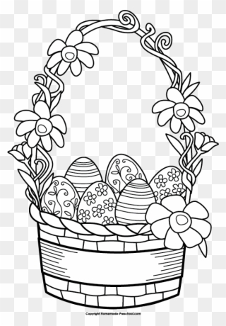 Fun And Free Clipart - Drawings Of Easter Baskets - Png Download