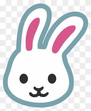 Vector Rabbit Face - Bunny Emoji Clipart