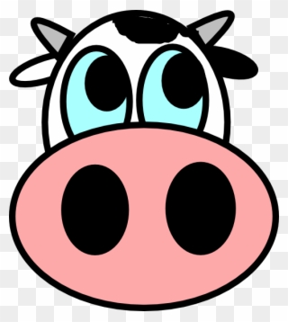 Cartoon - Cow Face Drawing Easy Clipart