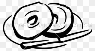 Png Library Library Bagel Drawing Black And White - Bagel And Cream Cheese Clipart Transparent Png