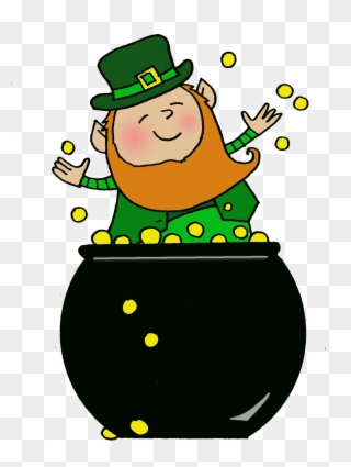 Graphic Library Download 4 Wheeler Clipart - Pot Of Gold With Leprechaun - Png Download