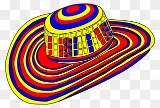 Sombrero Costeño Colombia - Sombrero Vueltiao A Color Clipart