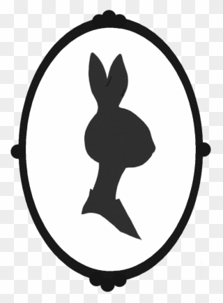 Bunny Silhouette Portrait By Bitterest On Clipart Library - Silhouette - Png Download