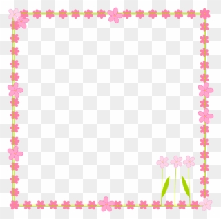 Birthday Clip Art Borders And Frames - Flower Frame High Resolution - Png Download
