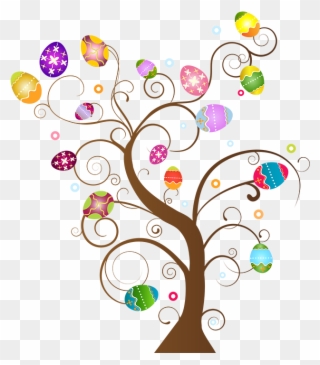 Border Free Download Best On Clipartmag Com - Easter Egg Tree Clipart - Png Download