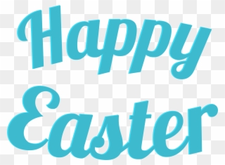 Transparent Happy Easter Text Clipart