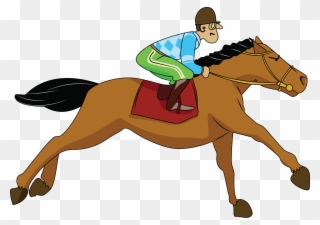 Collection Of Kids Galloping High Quality - Racing Horse Clip Art - Png Download