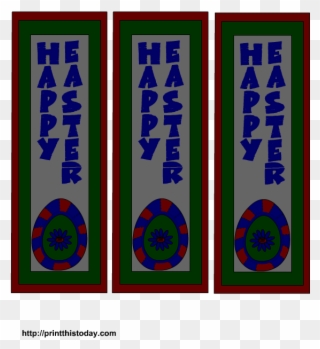 Happy Easter Bookmarks - Emblem Clipart