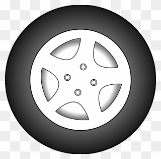 Tire Clip Art - Race Car Wheel Cartoon - Png Download