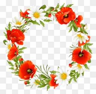 Clipart Info - Wreath Of Flowers Clipart - Png Download
