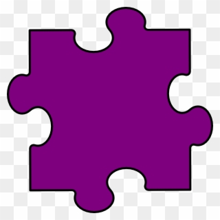 Colors Clipart Card - Purple Puzzle Piece Png Transparent Png