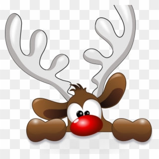 Reindeer Clipart Free Funny Animals Cyberscooty Animations - Funny Reindeer Throw Blanket - Png Download