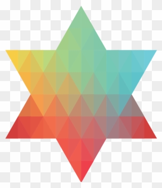Geometric Jewish Star Of David I - Geometric Star Clipart