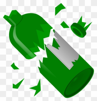 Collection Of Broken Glass Bottle High - Breaking A Glass Clipart - Png Download