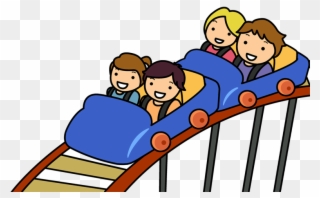 Roller Coaster Free To Use Clipart - Riding A Roller Coaster Clipart - Png Download
