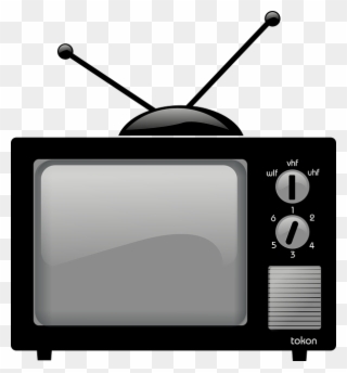 Clip Black And White Library Tv Show Free On - Television Clip Art - Png Download