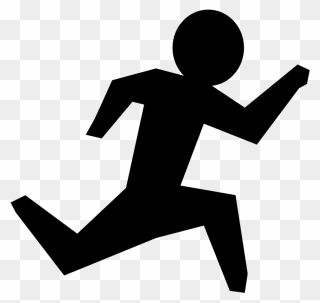 Running Man Clip Art At Clipart Library - Black And White Person Running - Png Download