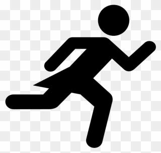 Running Woman Stick Figure Clipart
