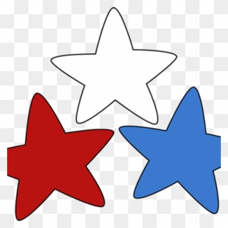 White Star Clipart Clip Art Images Free - Red White Blue Stars Clipart - Png Download
