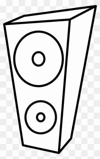 Lemmling Speaker Black White Line Art Artist Coloring - Black And White Speaker Clipart