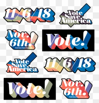 Vote Save America Sticker Pack - Pod Save America Vote Clipart