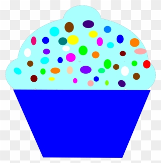 Cup Clipart Blue Cup - Blue Cupcake Clip Art - Png Download