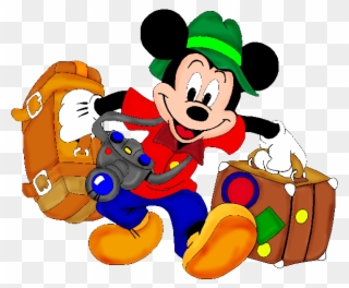 Mickey - Clubmedfamilyhappiness - Disney Characters On Vacation Clipart