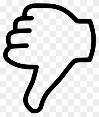 Dislike Thumbs Down Vote Svg Png Icon - Thumbs Down Clip Art Black And White Transparent Png
