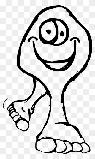 Happy Small Man Running Clipart, Vector Clip Art Online, - Cartoon Doodles Png Transparent Png