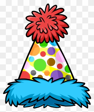 Mini Polka Dot Puffle Hat - Transparent Background Birthday Hat Clipart