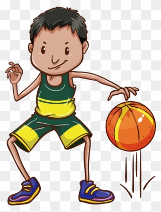 Clip Art Transparent Stock Boy Playing Basketball Clipart - Dibujos De Educacion Fisica - Png Download
