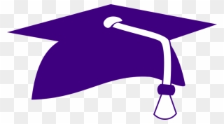 Graduation Hat - Purple Graduation Cap Clip Art - Png Download