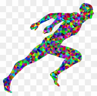Sprint Running Sports Track & Field Idiom - Sports Man Running Silhouette Clipart
