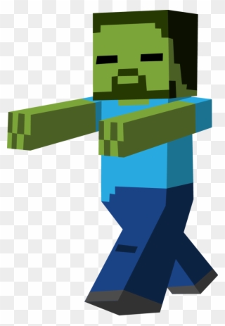 Minecraft Clipart Zombie Running - Minecraft Png Transparent Png