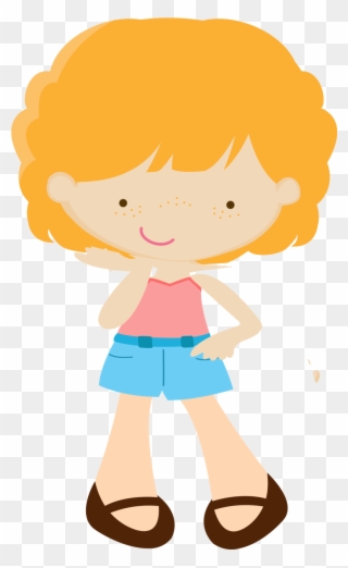 Girl Clipart, Cute Clipart, Say Hello, Beautiful Little - Menina Minus Png Transparent Png