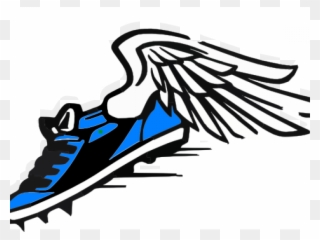 Shoe Clipart Track And Field - Athletes Run Black Round Car Magnet - Png Download