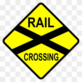 Train Track Border Clipart - Cartoon Railroad Crossing Signs - Png Download
