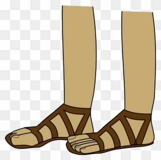 Sandal Clip Art Download - Feet In Sandals Drawing - Png Download