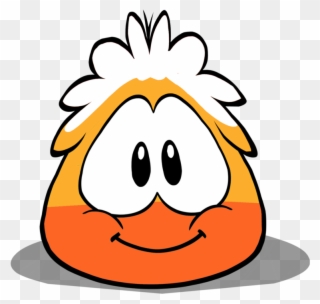 Candy Corn Puffle - Green Puffle Clipart