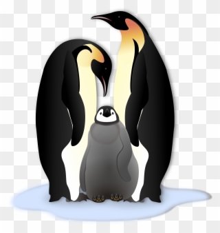 Pinguin Familie - Penguin Family Throw Blanket Clipart