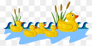 Rubber Duck Family Clipart By Gerald G - Ducks Clipart - Png Download