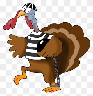 Running Turkey Clip Art Free - Turkey Running Away From Thanksgiving - Png Download