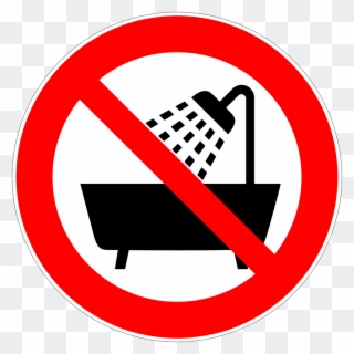 Verbot, Dieses Gerät In Der Badewanne, Dusche Oder - No Bath Clipart