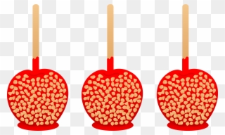 Three Halloween Candy Apples - Transparent Halloween Candy Clip Art - Png Download